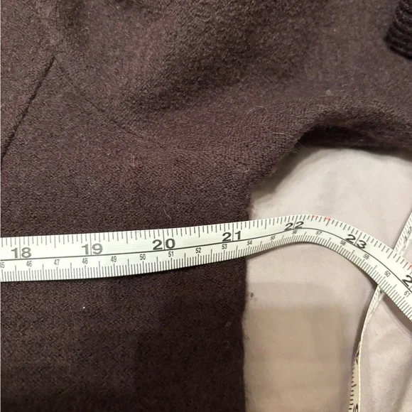 David Brooks 100% Wool Embroidered Cardigan Sweater Jacket Brown Floral Size L - Picture 7 of 12